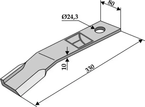 Mähermesser 330mm - links
